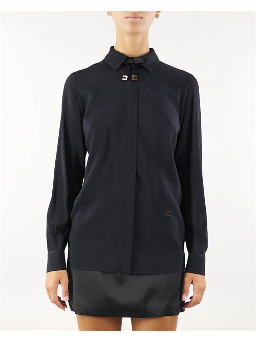 Camicia in georgette stretch con fiocco Elisabetta Franchi ELISABETTA FRANCHI | Camicia | CA09747E2110